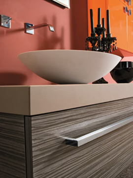 MARIPOSA 25 - Countertop oval Cristalplant® washbasin by LASA IDEA - view 3